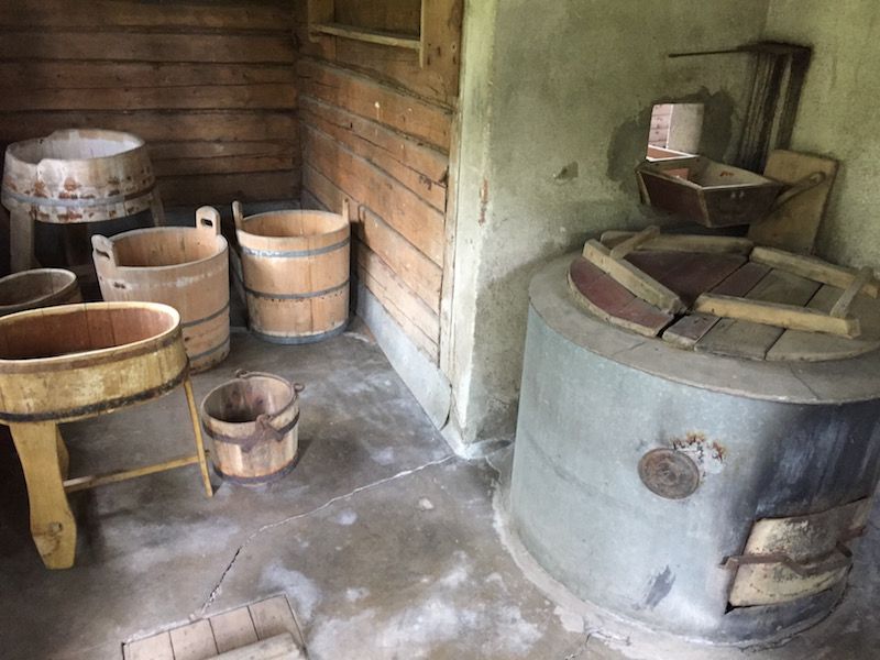 Interior de la sauna que diseñó Aino Sibelius