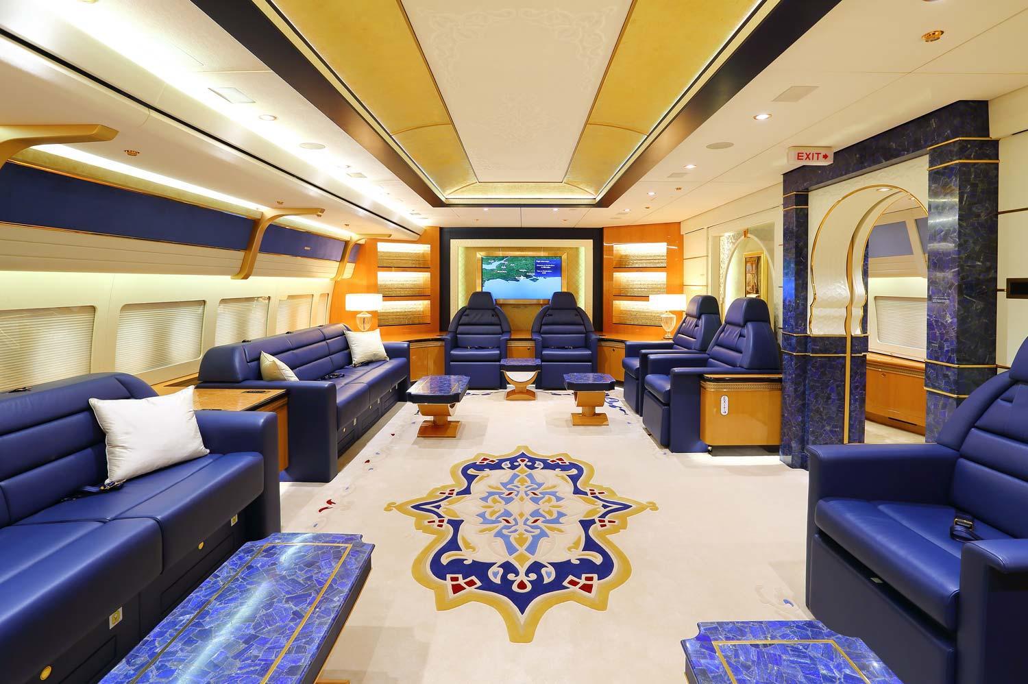 Salón real del B-747 VIP qatarí