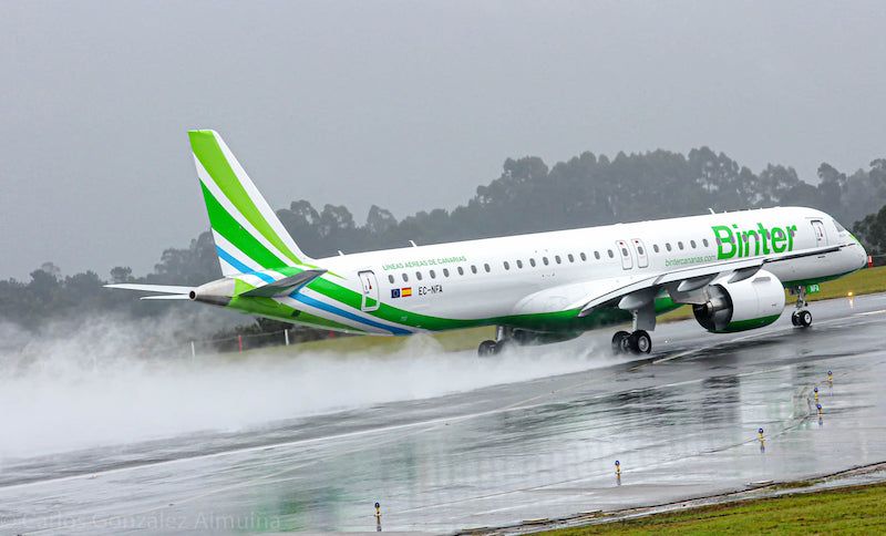 Sal y Murcia, vuelos de estreno de los aviones E2 de Binter