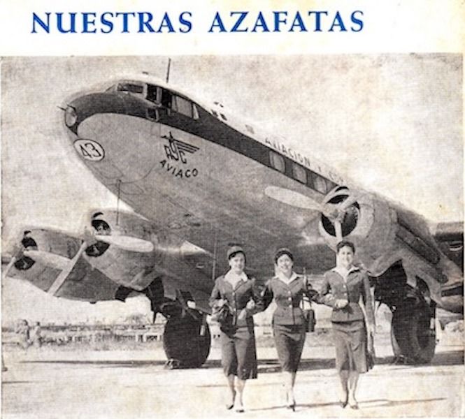 Reconocimiento de AVIACO a sus azafatas de vuelo (1956)