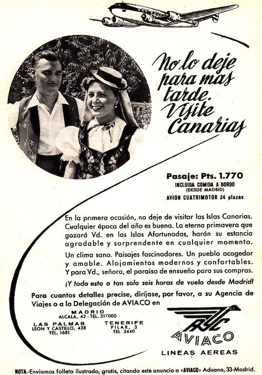 Cuando Aviaco volaba en seis horas entre Madrid y Canarias