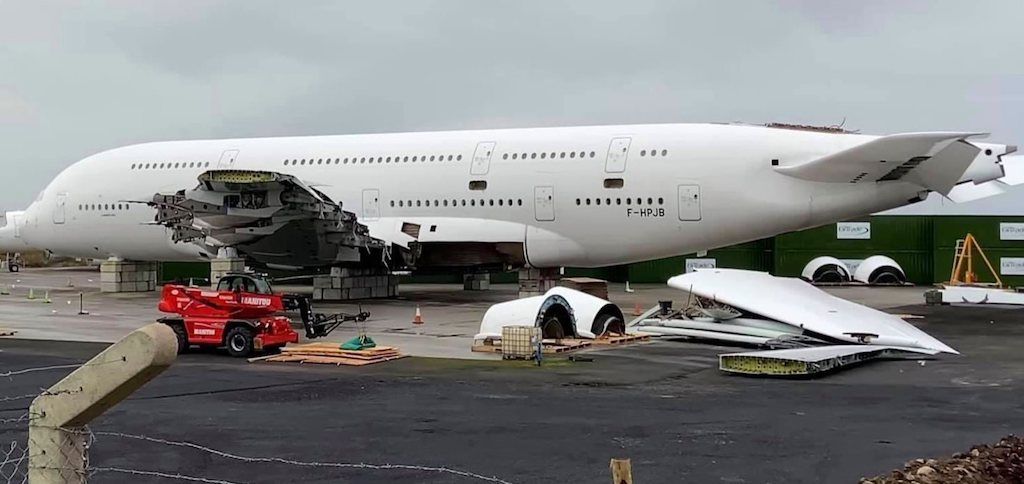 Eirtrade Aviation desguaza el primer A-380 de Air France
