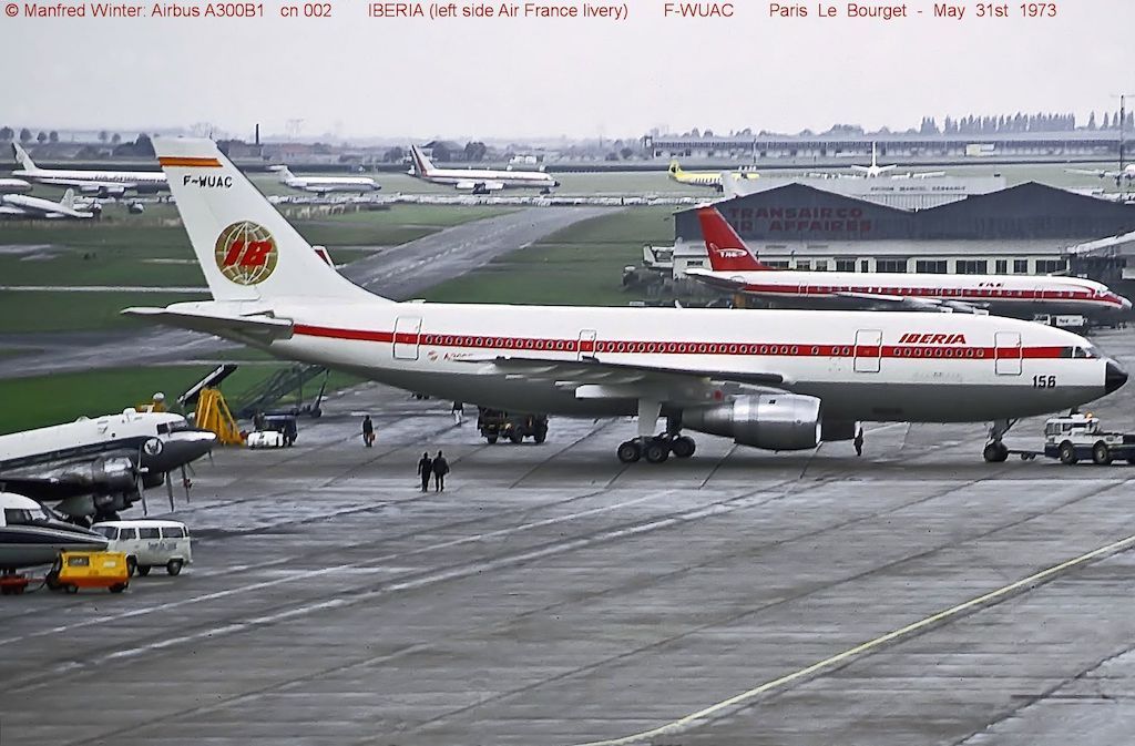 Iberia y el segundo prototipo del avión Airbus A-300 (1973)