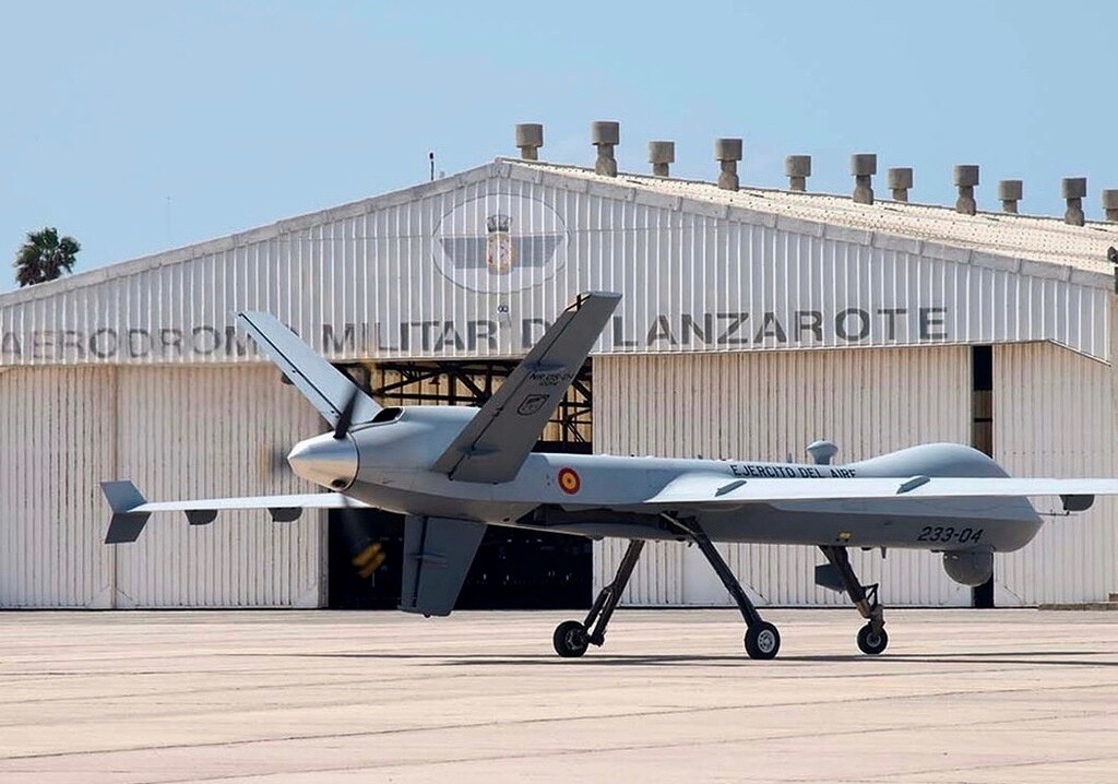 El Ejército del Aire despliega dos drones Predator B en Lanzarote