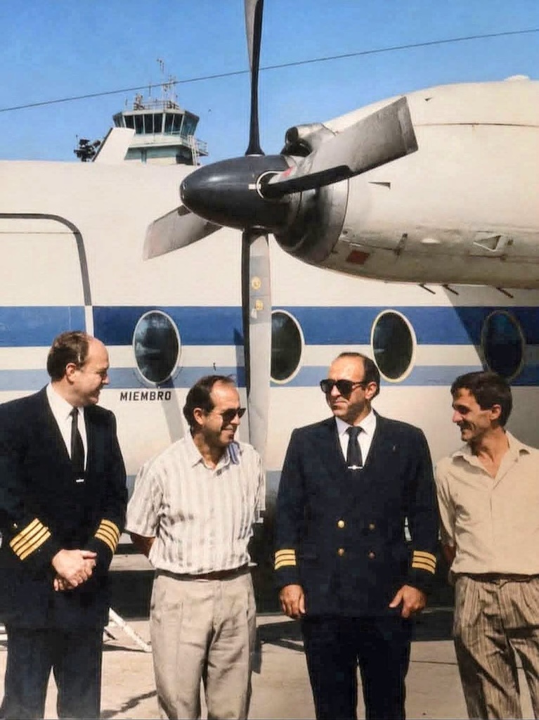 El último vuelo del legendario avión Fokker F-27 de AVIACO a El Hierro (1990)