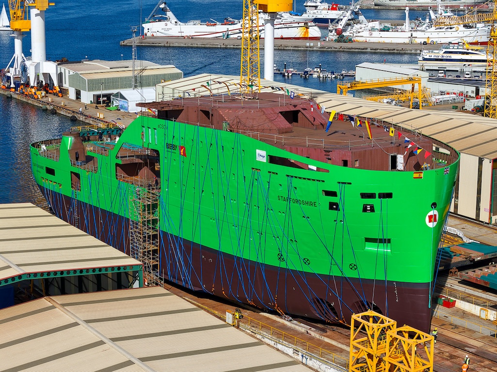 La botadura del buque eCSOV “Stafforshire”, nuevo hito de Astilleros Ría de Vigo